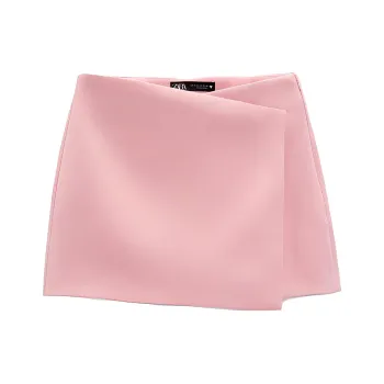 ZARA Casual Short Skirts Women's Light Pink Red
