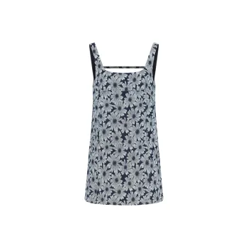 EMPORIO ARMANI Denim Dress With All over Jacquard Daisies From The Peace Capsule Collection