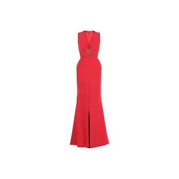 ELIE SAAB V neck Long Dress
