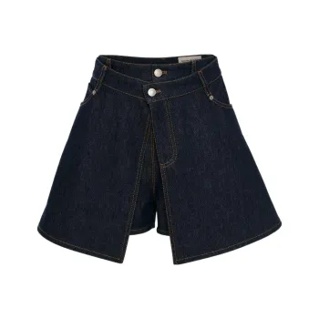 Alexander McQueen FW22 Denim Shorts Women's Blue