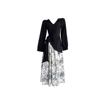 Lookinto Long Sleeved Dresses Women's Black