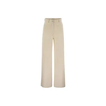 WEEKEND MaxMara Logo Patch Wide Leg Jeans