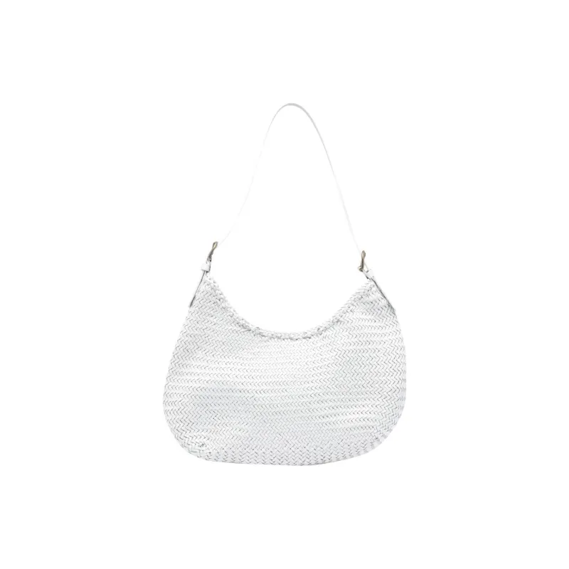 Dragon Diffusion Leather Shoulder Bag Women's White-0