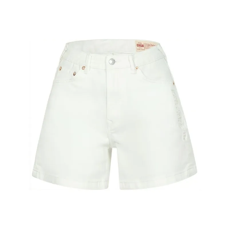 EVISU Denim Shorts Women's White-0