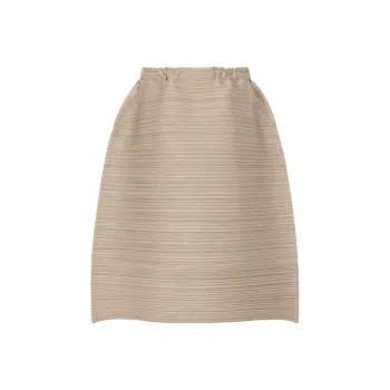 PLEATS PLEASE ISSEY MIYAKE SS23 Casual Long Skirts Women's Khaki
