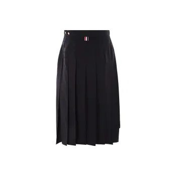 THOM BROWNE Mid length Pleated Skirt