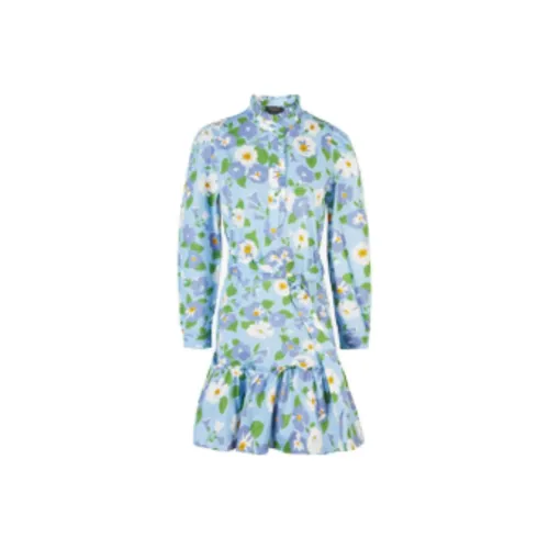 Kate Spade OUTLET Collection SS25 Long-Sleeved Dresses Women's Sea Blue