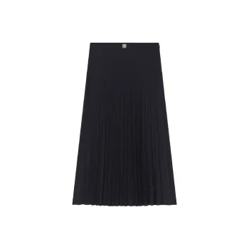 Givenchy 4G Plaque Pleated Midi Skirt
