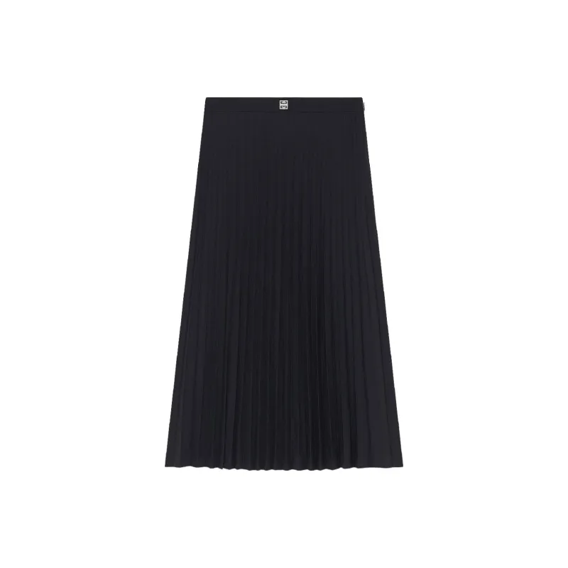 Givenchy 4G Plaque Pleated Midi Skirt-0