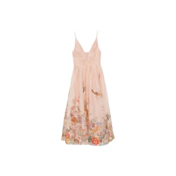 Zimmermann Pavilion V Neck Midi Dress
