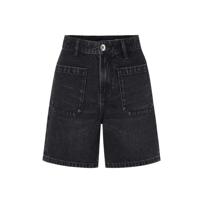 MO&CO Denim Shorts Women's Denim Black-0