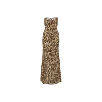 PRINCESS POLLY EXQUISE STRAPLESS MAXI DRESS Sleeveless Dress Women's LEOPARD SEQUIN/Leopard Print Sequin