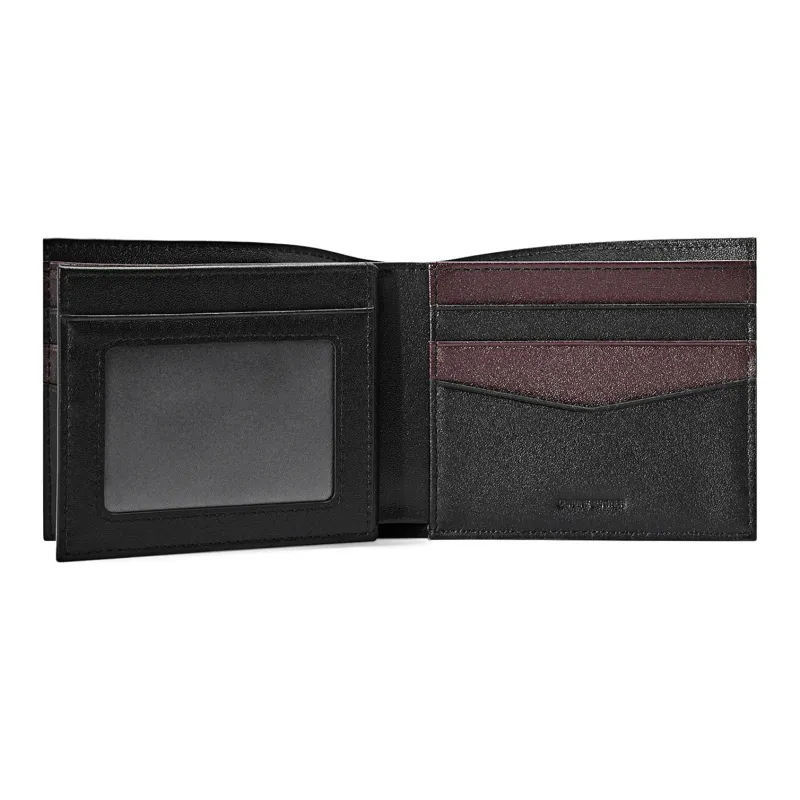 PEDRO Cow Leather Wallet Men's Black/Dark Umber-3