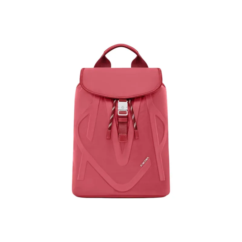 RIMOWA Recycled Nylon With Leather Backpack Trumpets Women's Garnet Red-0