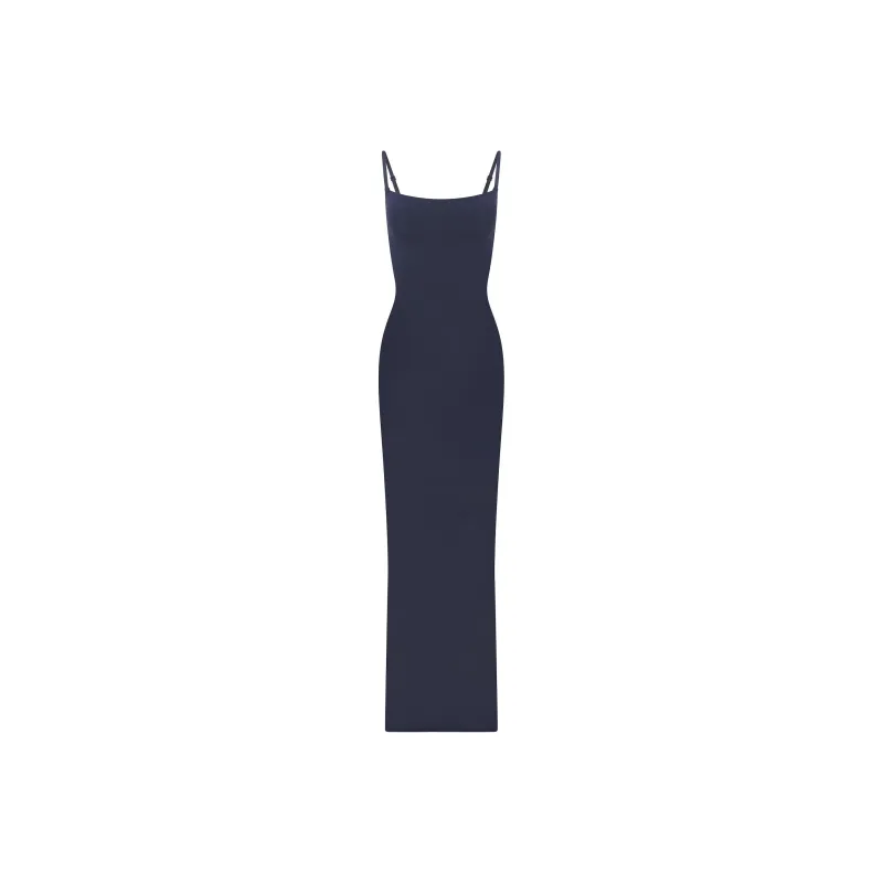 SKIMS FW24 FITS EVERYBODY LONG SLIP DRESS Slip Dress Women's NAVY/Marine Blue-0