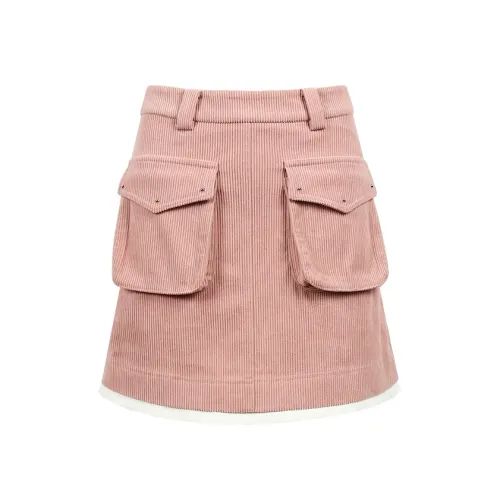 Valeria Obbaco Casual Short Skirts Women's Peach