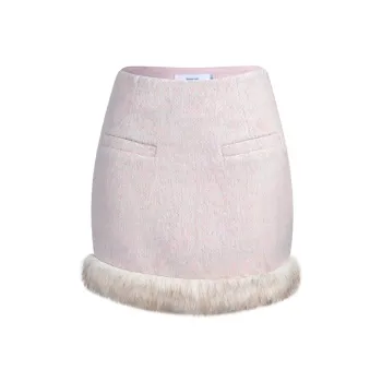 Barb Chill Small Fragrance Series Casual Short Skirts Women's Pink