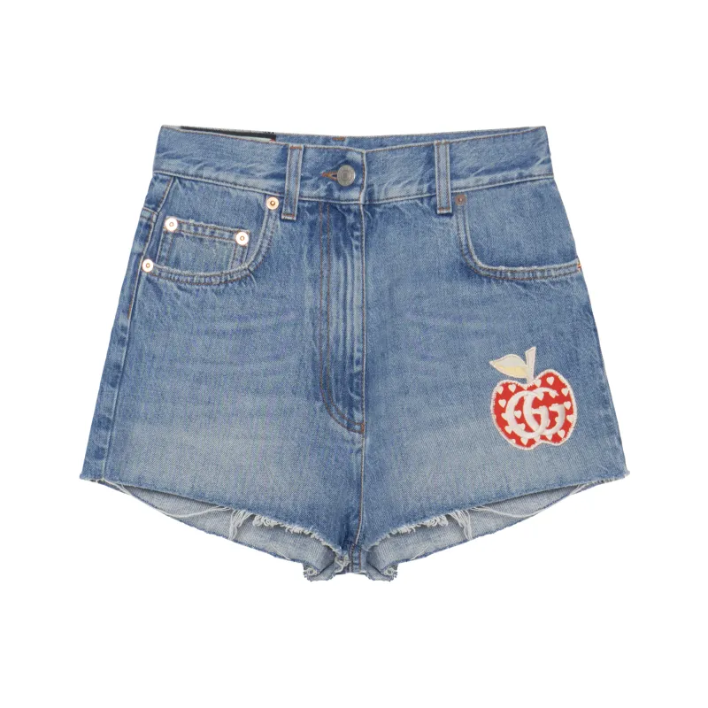 GUCCI Denim Shorts Women's Blue-0