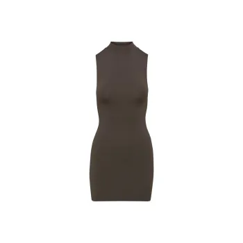 ARITZIA Contour Contour Mockneck Mini Dress Sleeveless Dress Women's Rich Mocha Brown