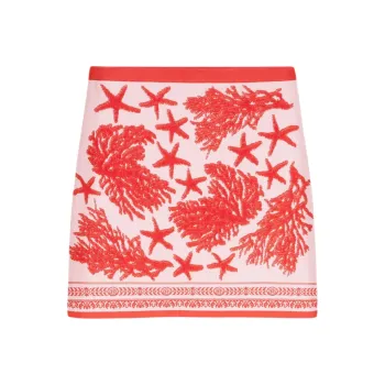 VERSACE Sea Knit Mini Skirt 'Dusty Rose'