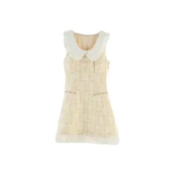 ABCMININ Sleeveless Dress Women's Light Yellow