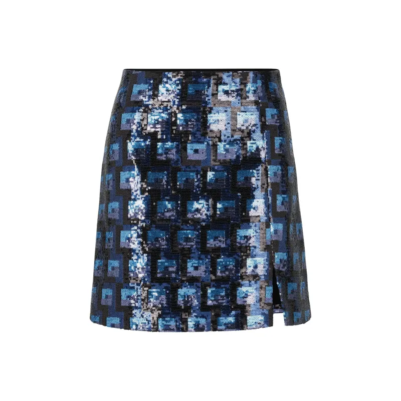 HUGO BOSS Rasalle Squinned Mini Skirt-0