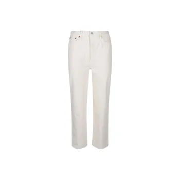 RE/DONE Stove Pipe Straight Leg High Waisted Jeans