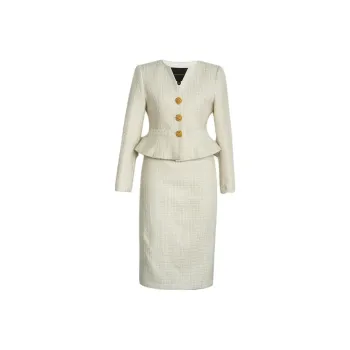 ROEYSHOUSE Long Sleeved Skirt Set Women's Ecru