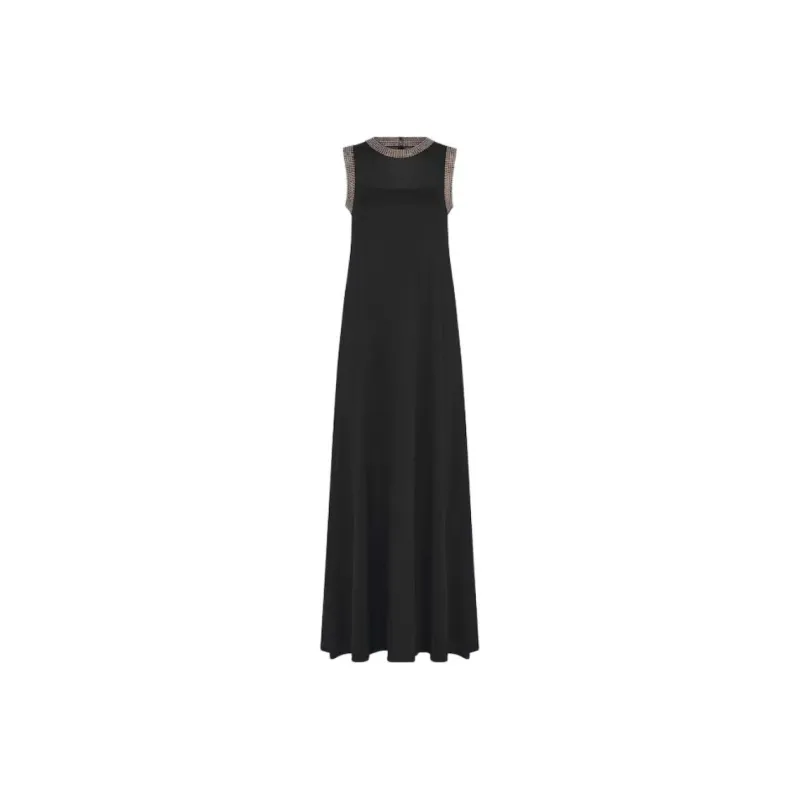 DIOR Sleeveless Dress Women's Black-0