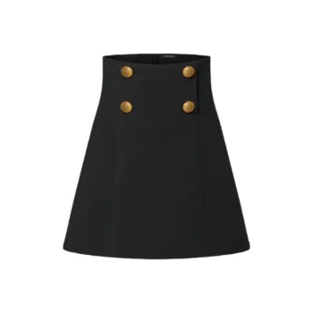 LOUIS VUITTON Hammered Button Skirt