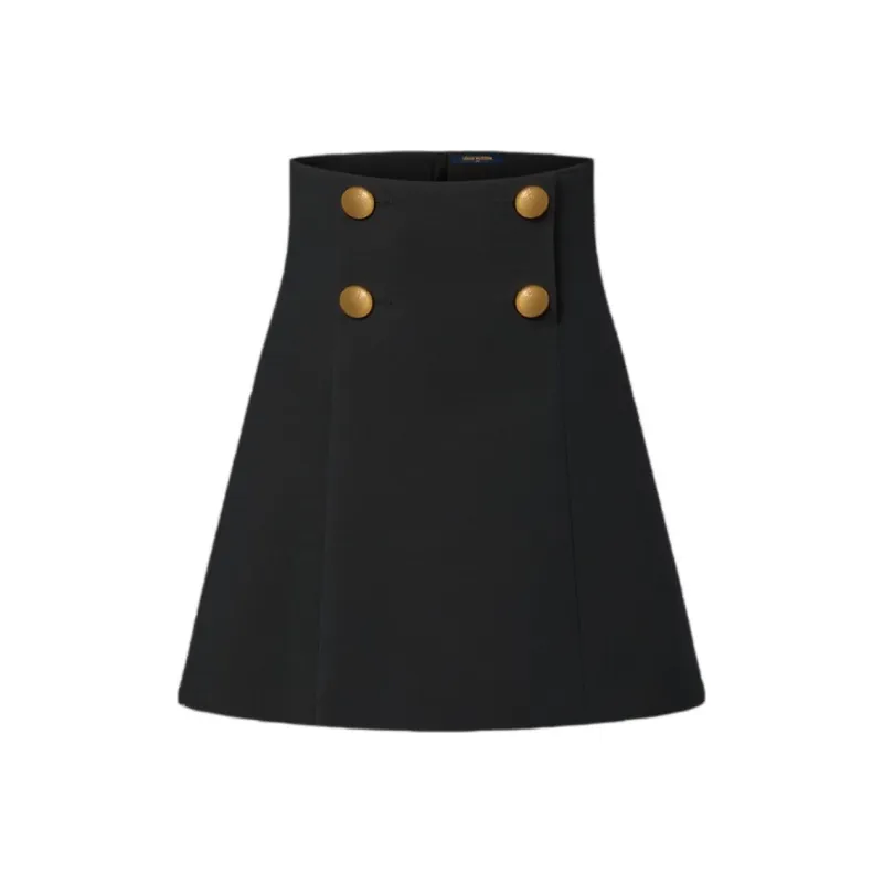 LOUIS VUITTON Hammered Button Skirt-0