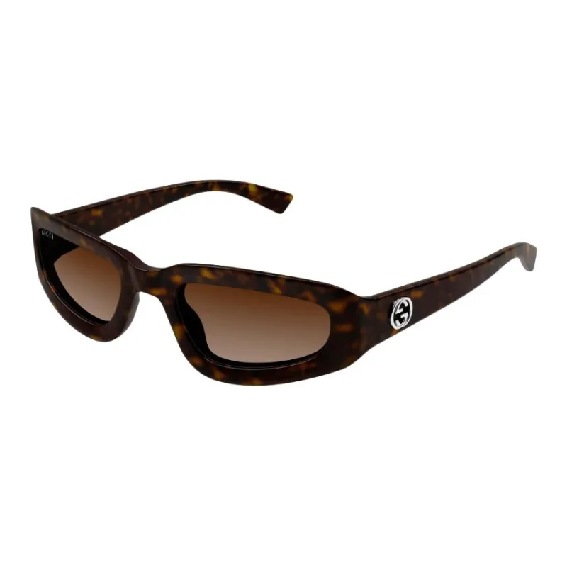 GUCCI Injection Molded Rectangular Sunglasses Unisex Brown-0