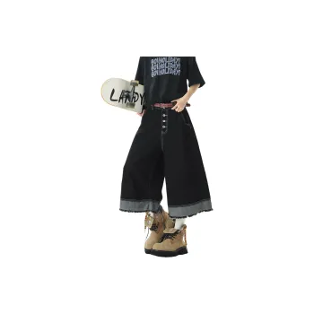 SCRM Denim Shorts Unisex Black