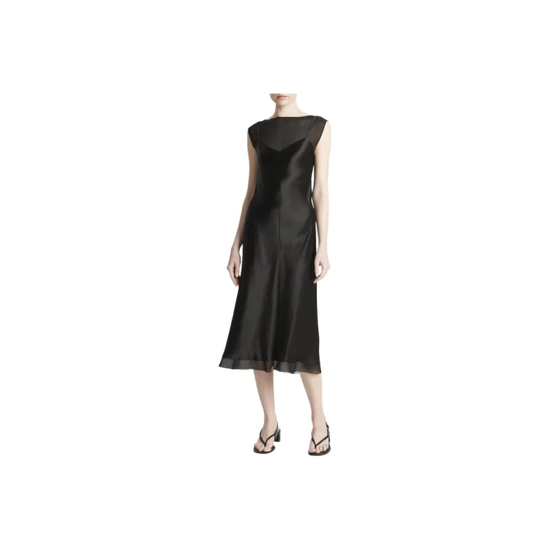 VINCE Sleeveless Dress Women's Black-0