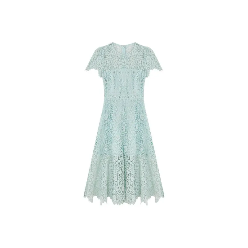 Self portrait Short Sleeved Dresses Women's Mint Green-0