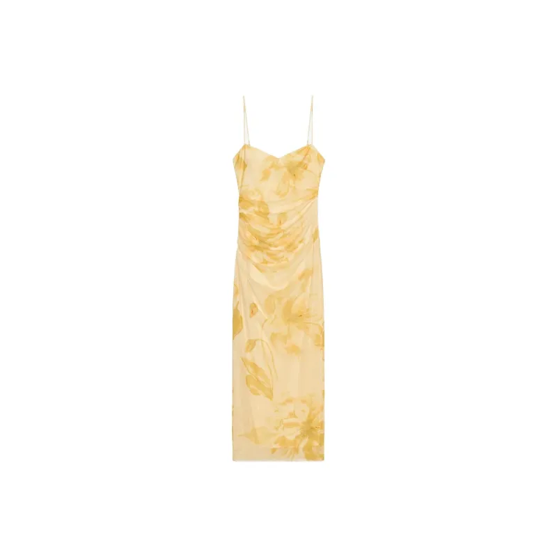 ZARA Slip Dresses Women's Yellow-0
