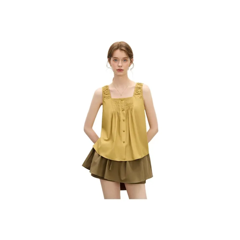 FANSILANEN Shirts Women's Mustard Yellow-0