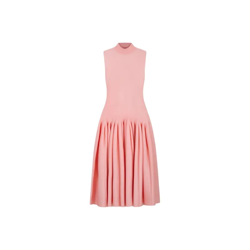 Alaia Godet Midi Dress-0