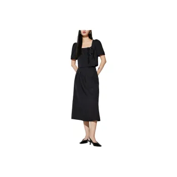 PEACEBIRD Skirt Set Women's Black