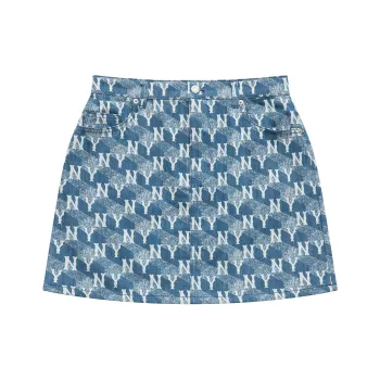 MLB New York Yankees Casual Short Skirts Women's Sky Blue