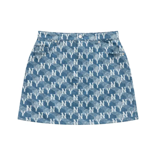 MLB New York Yankees Casual Short Skirts Women's Sky Blue