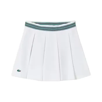 LACOSTE Casual Short Skirts Women's White Green