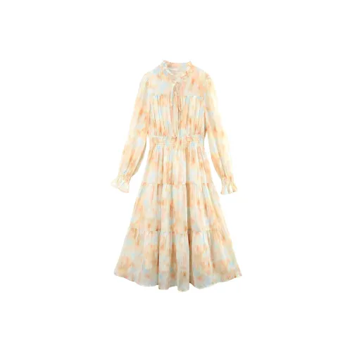 A Paradise For Awakening Long Sleeved Dress Women's Yellow