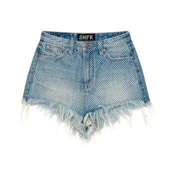 SMFK Denim Shorts Women's Diamond Blue Denim