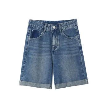 MITUAN Denim Shorts Women's Blue
