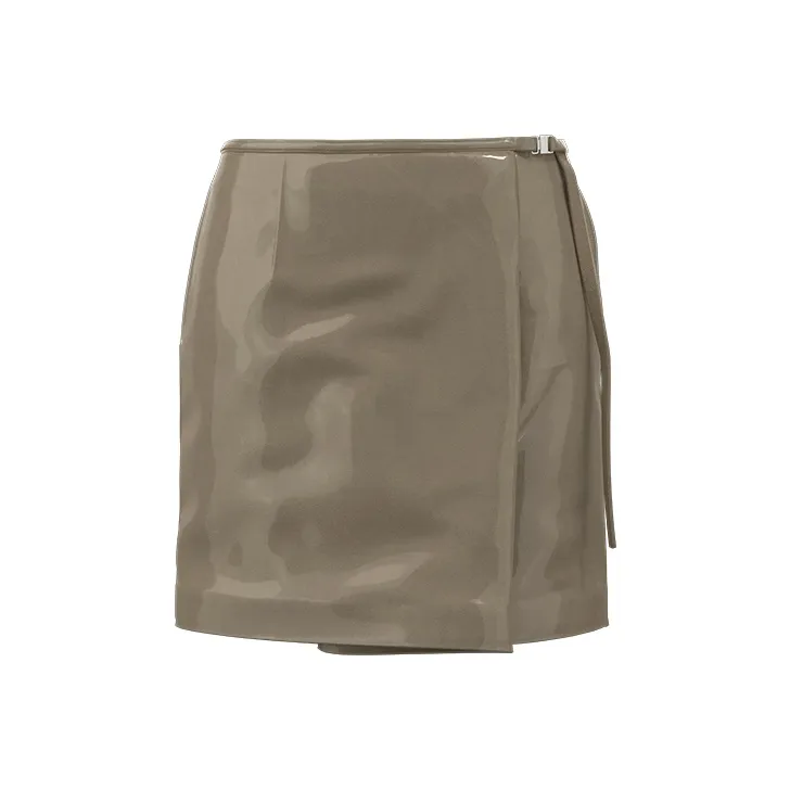 URBAN REVIVO Casual Short Skirts Women's Khaki-0