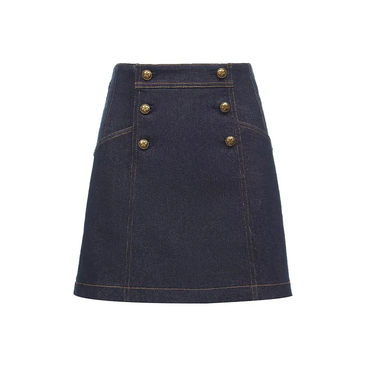 ONLY Denim Short Skirts Women's 810 Washed Denim Blue 810JEANS BLUE-0