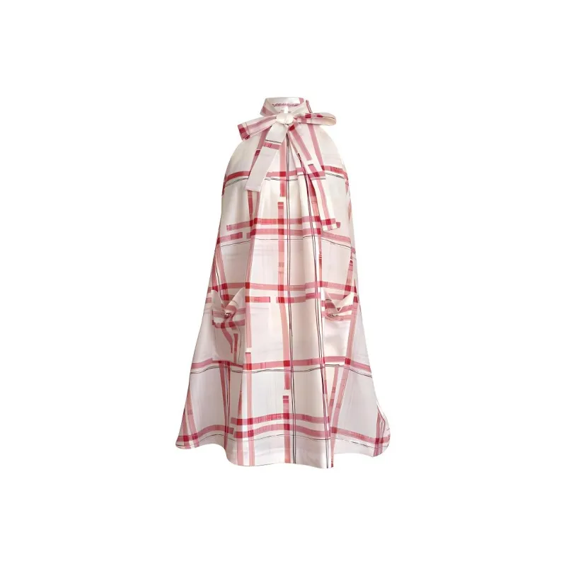 KKX Sleeveless Dress Women's Red Stripes-0