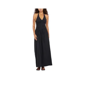 BEC+BRIDGE FRANCA HALTER DRESS Slip Dresses Women's BLACK/Black