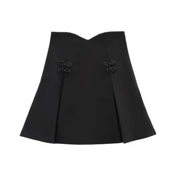 A Paradise For Awakening Casual Short Skirts Women's Black